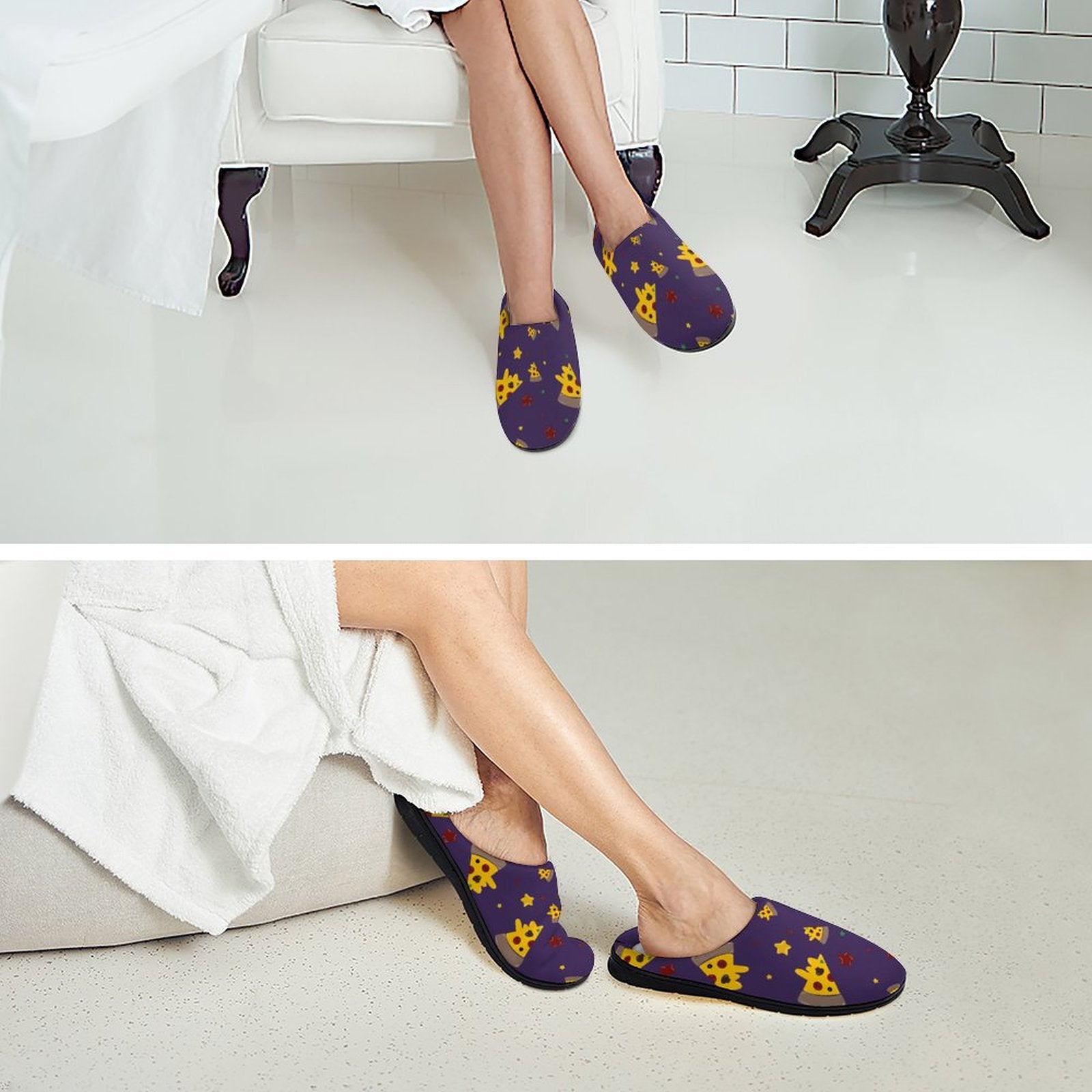 Pizzza Dreams - Women's Cotton Slippers