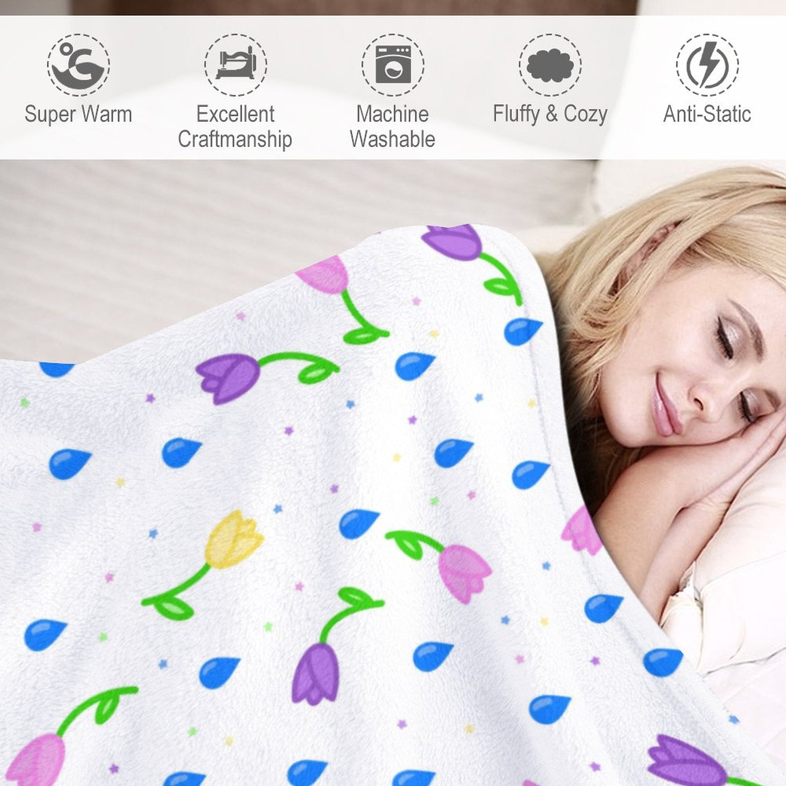 Petal Dripzzz - Flannel Blanket-40"x50"
