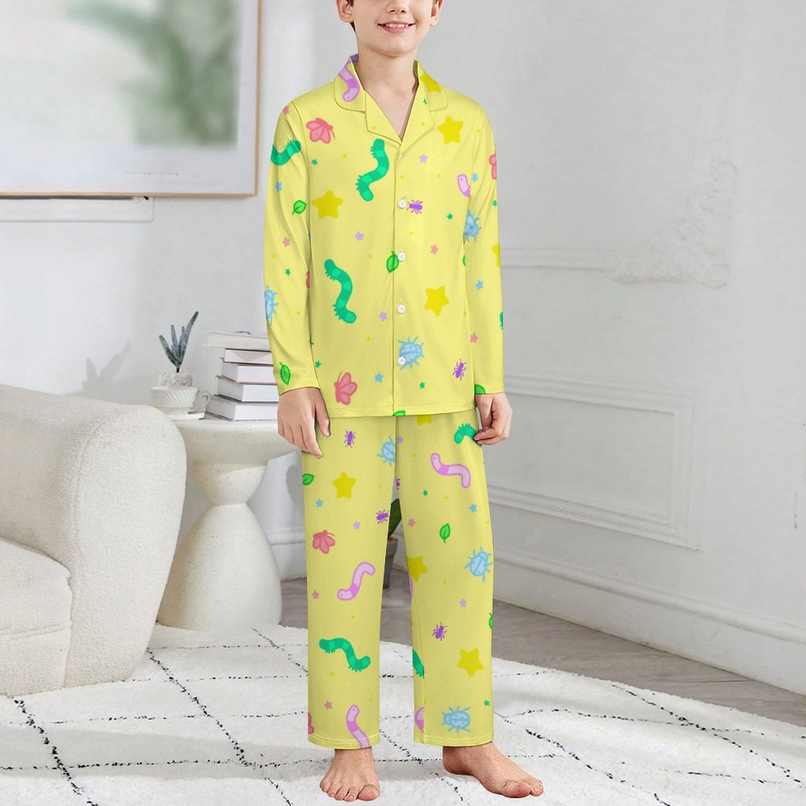 Wormy Wishezzz - Long Sleeve Kid Pajama Set