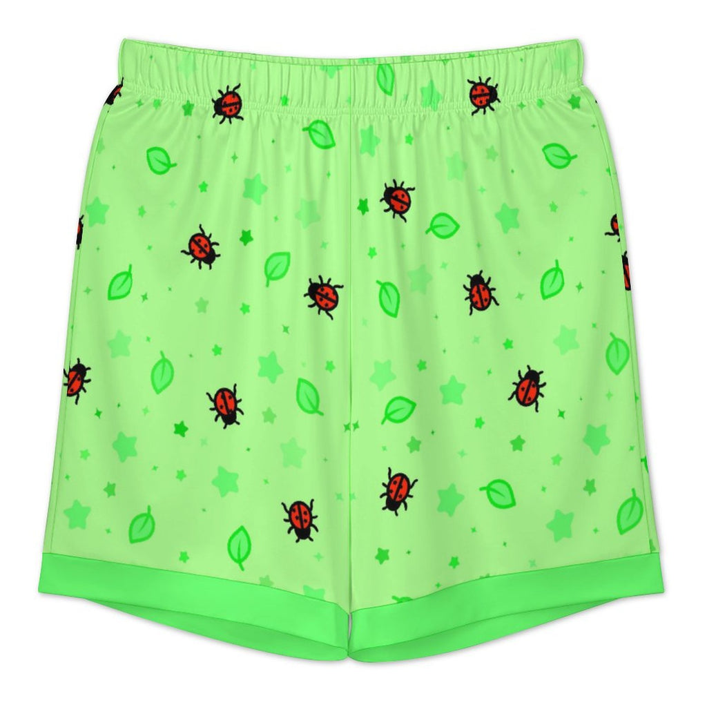 Ladybirdzzz - Men's Ice Silk Short Sleeve Pajama Set