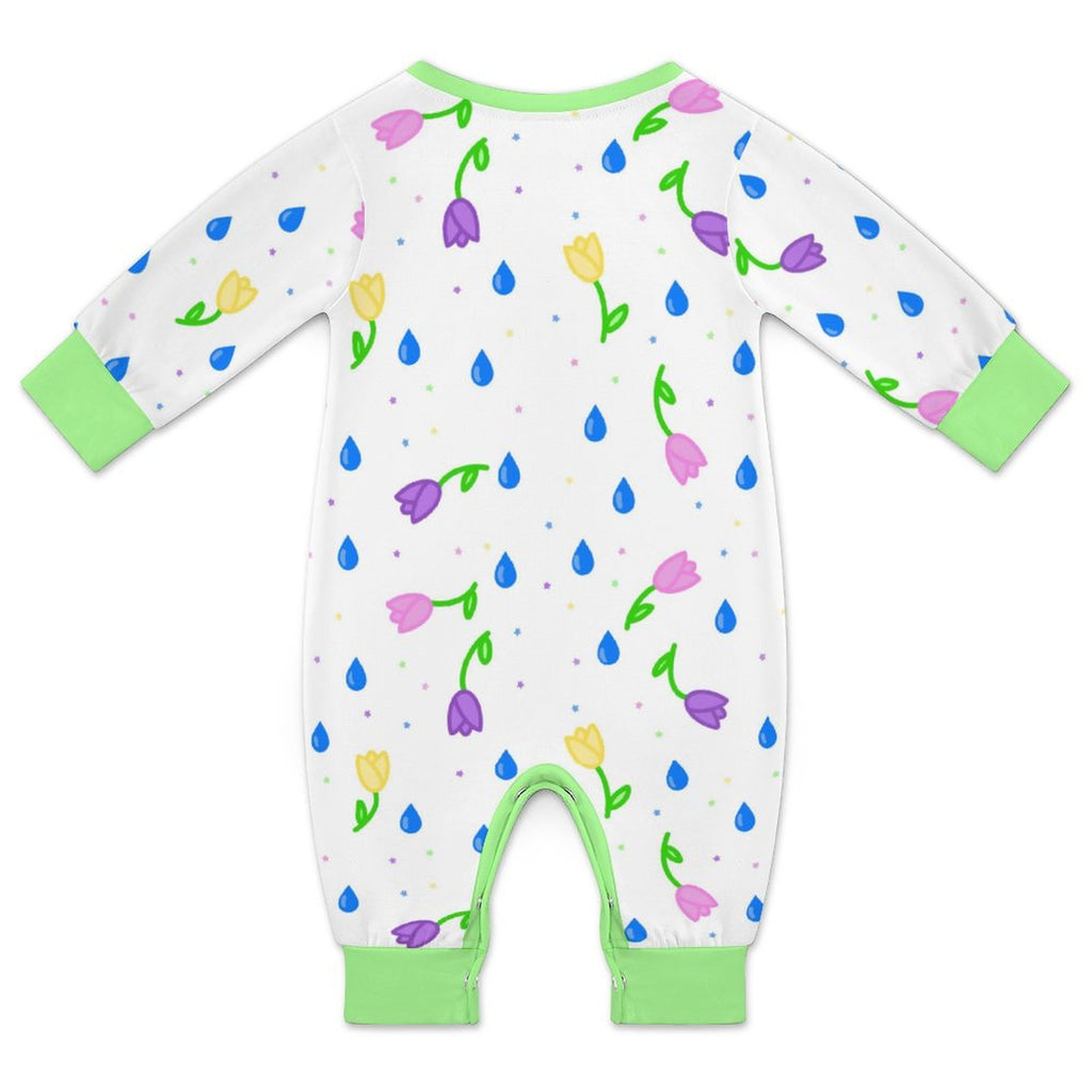 Petal Dripzzz - Long Sleeve Baby Romper