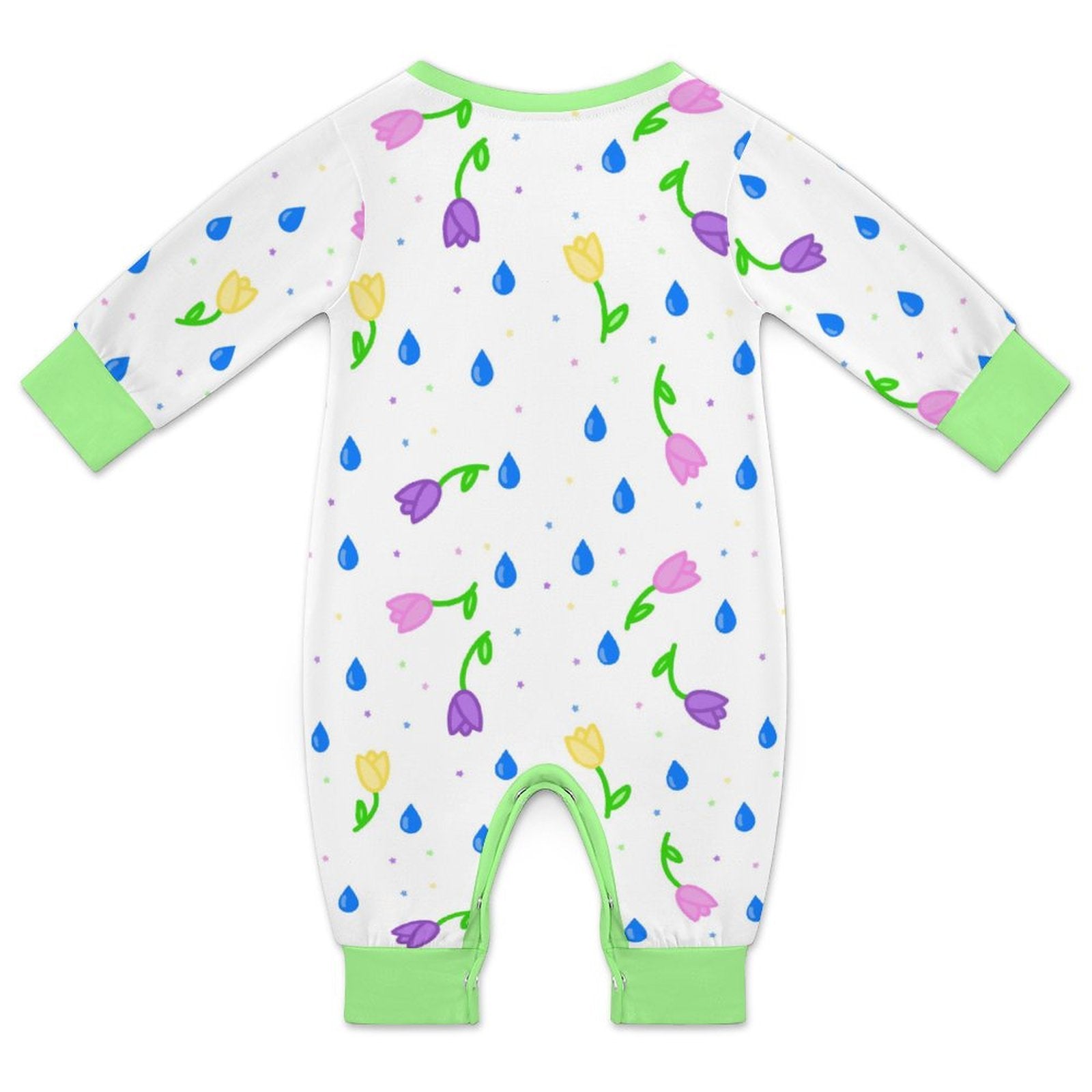 Petal Dripzzz - Long Sleeve Baby Romper