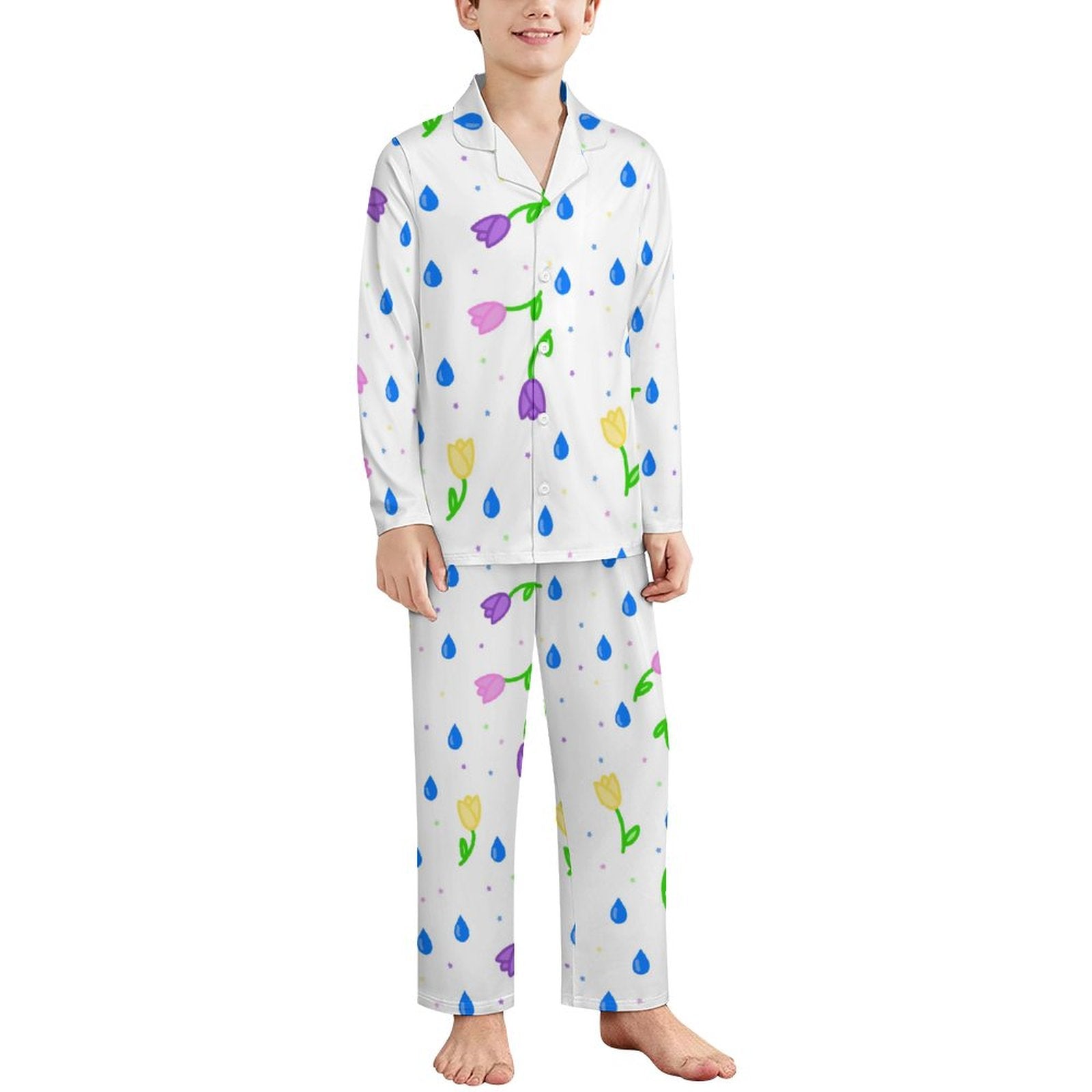 Petal Dripzzz - Long Sleeve Kid Pajama Set