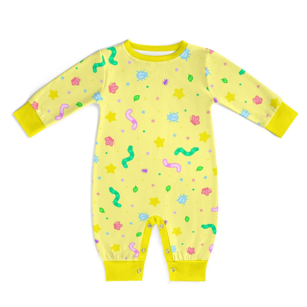 Wormy Wishezzz - Long Sleeve Baby Romper