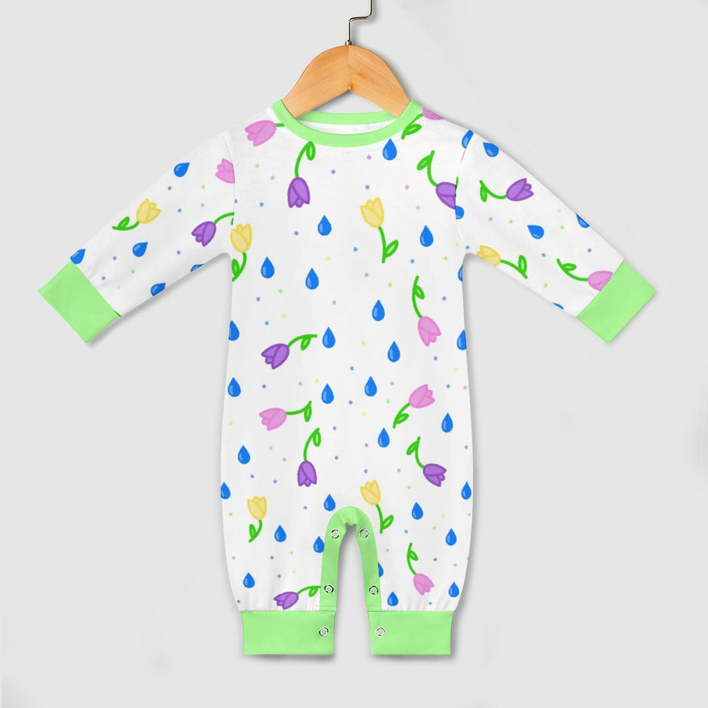 Petal Dripzzz - Long Sleeve Baby Romper