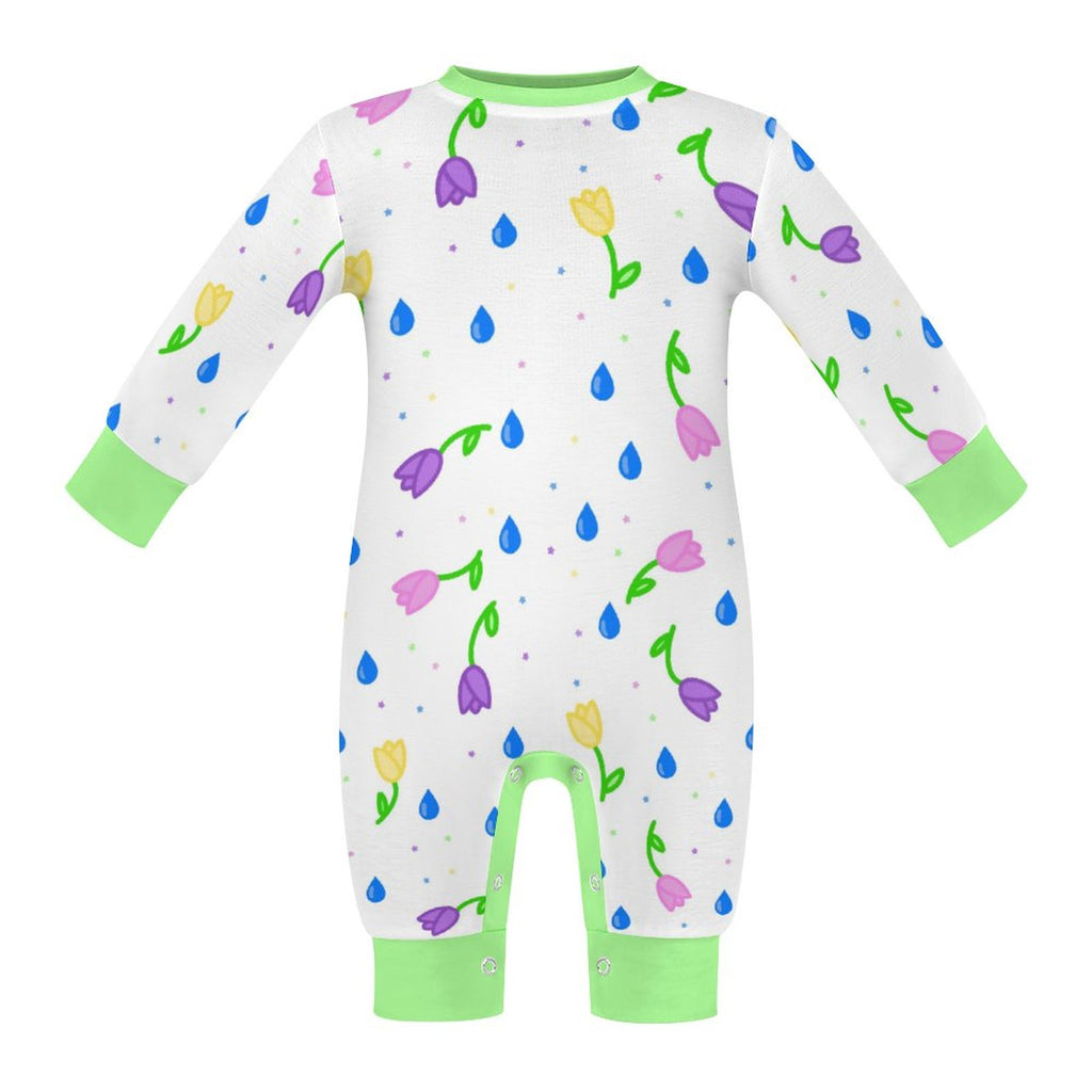 Petal Dripzzz - Long Sleeve Baby Romper