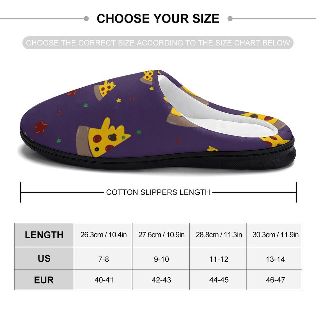 Pizzza Dreams - Men's Cotton Slippers