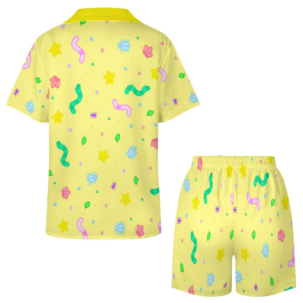 Wormy Wishezzz - Women’s Satin Pajama Set