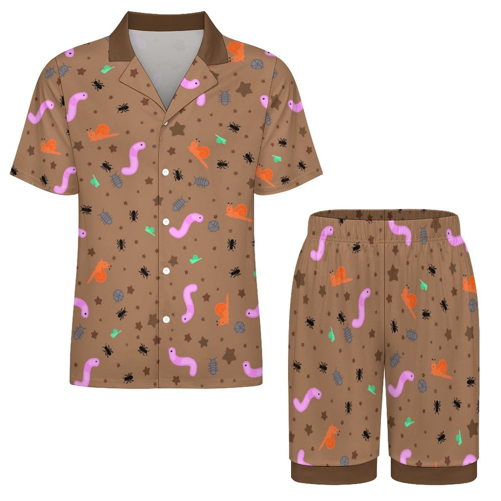 Mud Pie Midnightzzz - Men's Ice Silk Short Sleeve Pajama Set