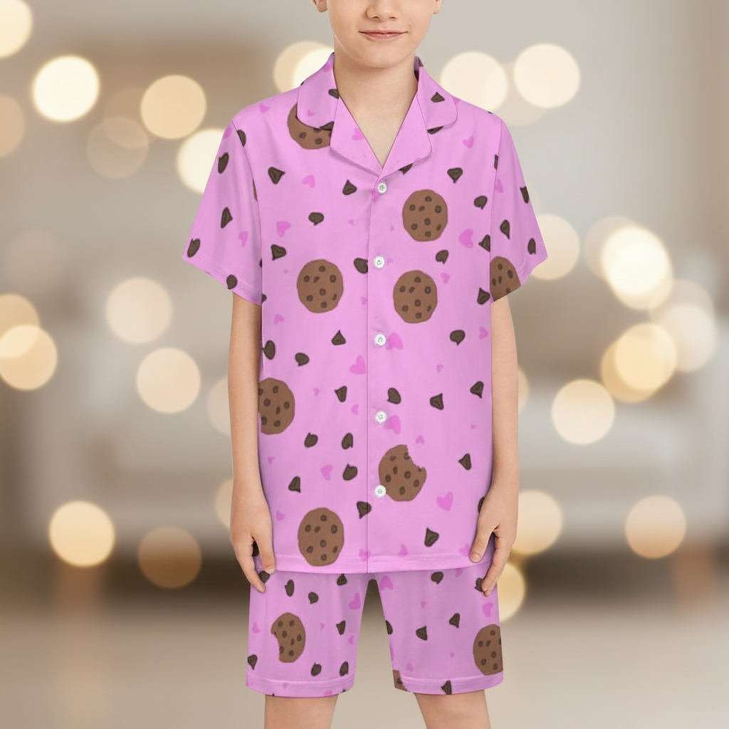 Chocolate Chip Dream -Kids short sleeve pajama set