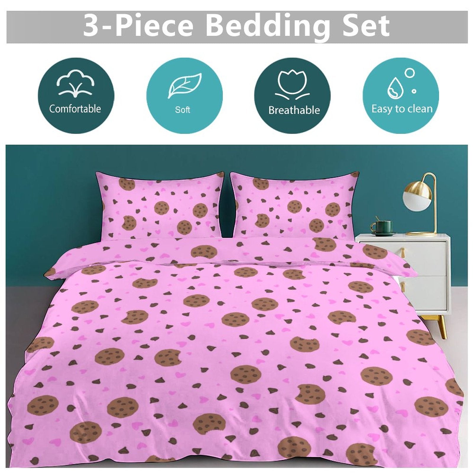 Chocolate Chip Dream - 3-Piece Bedding Set - Twin