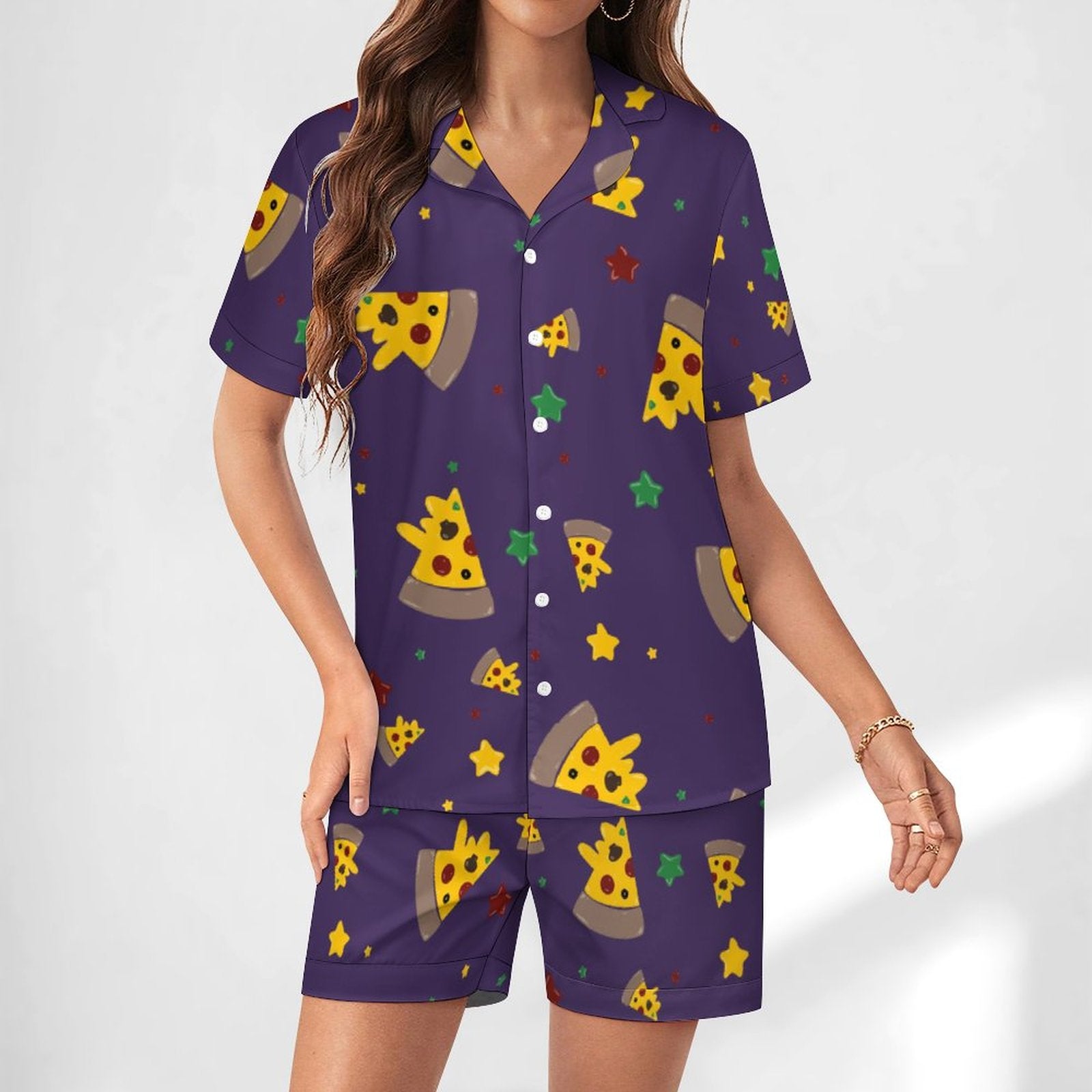 Pizzza Dreams - Women’s short sleeve pajama set