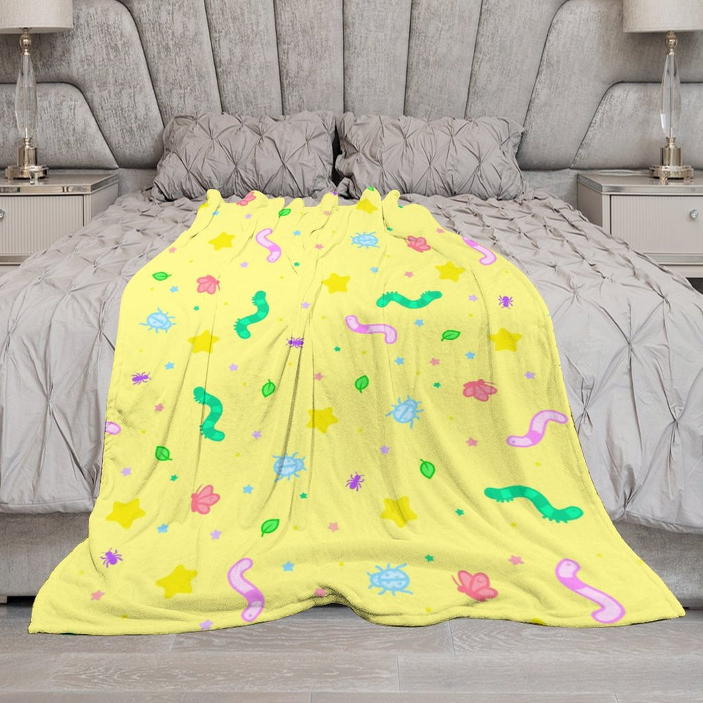 Wormy Wishezzz - Flannel Blanket-40"x50"
