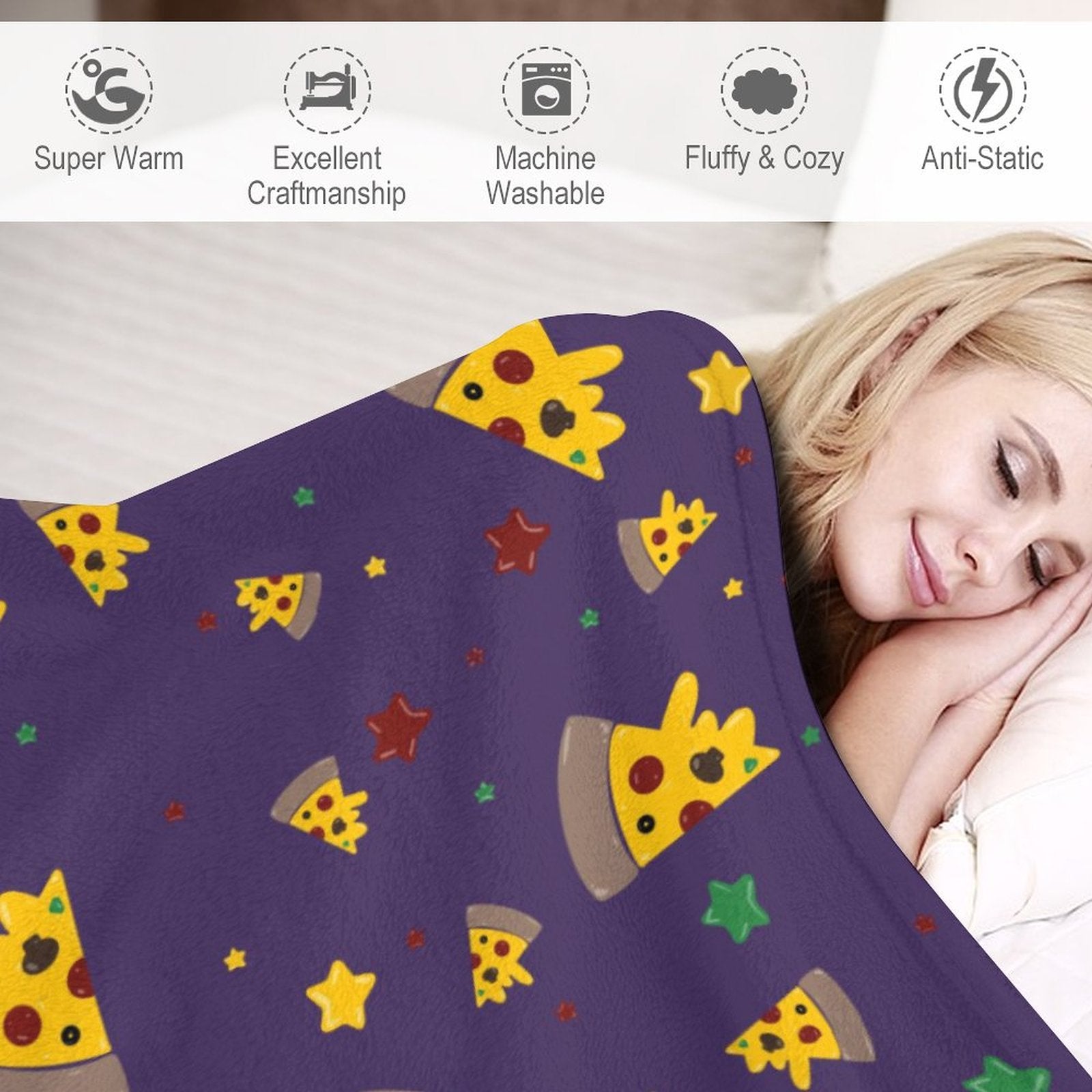 Pizzza Dreams - Flannel Blanket-40"x50"