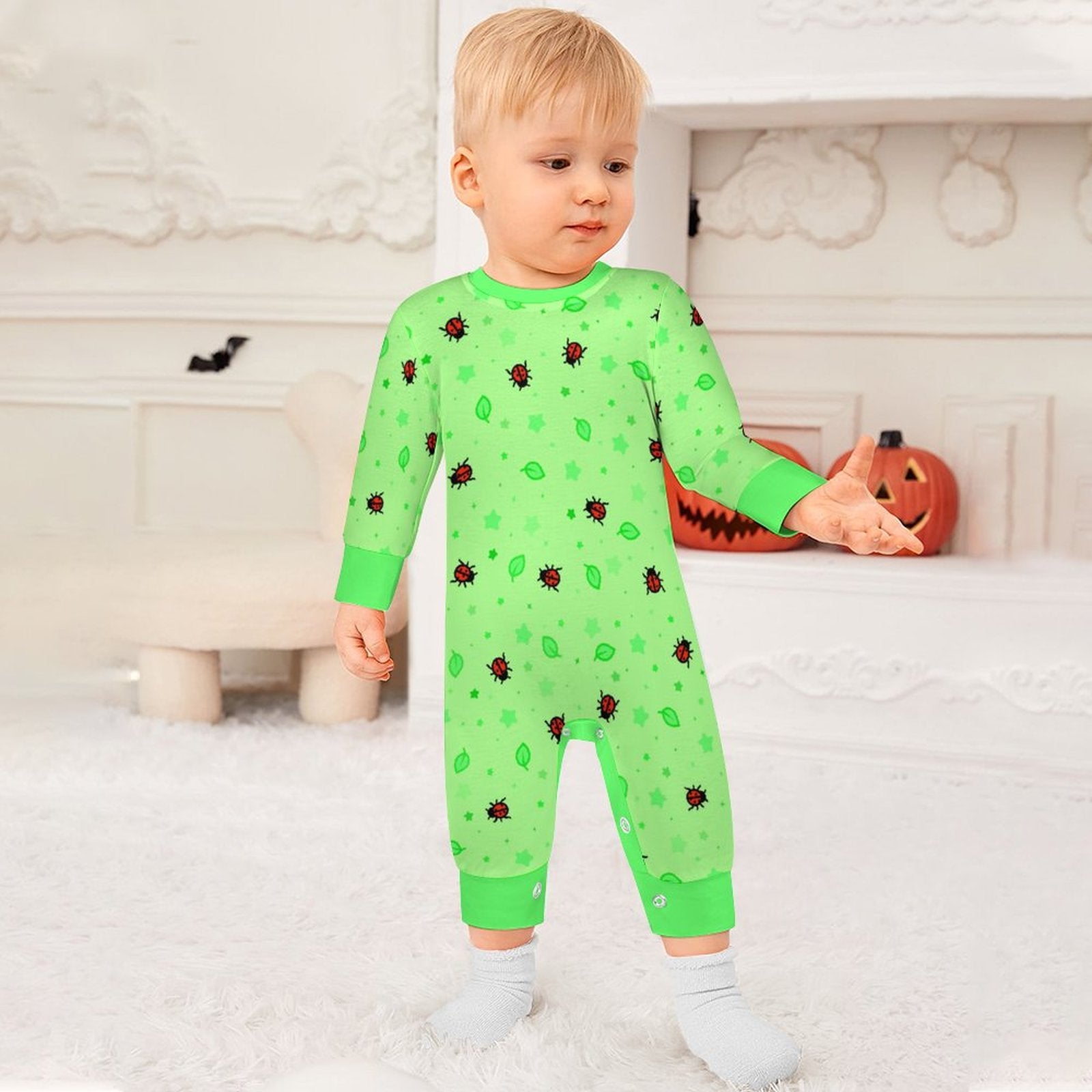 Ladybirdzzz - Long Sleeve Baby Romper