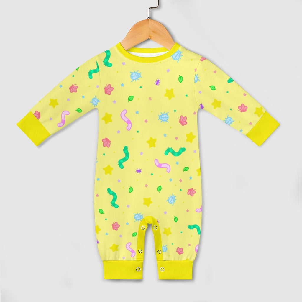 Wormy Wishezzz - Long Sleeve Baby Romper