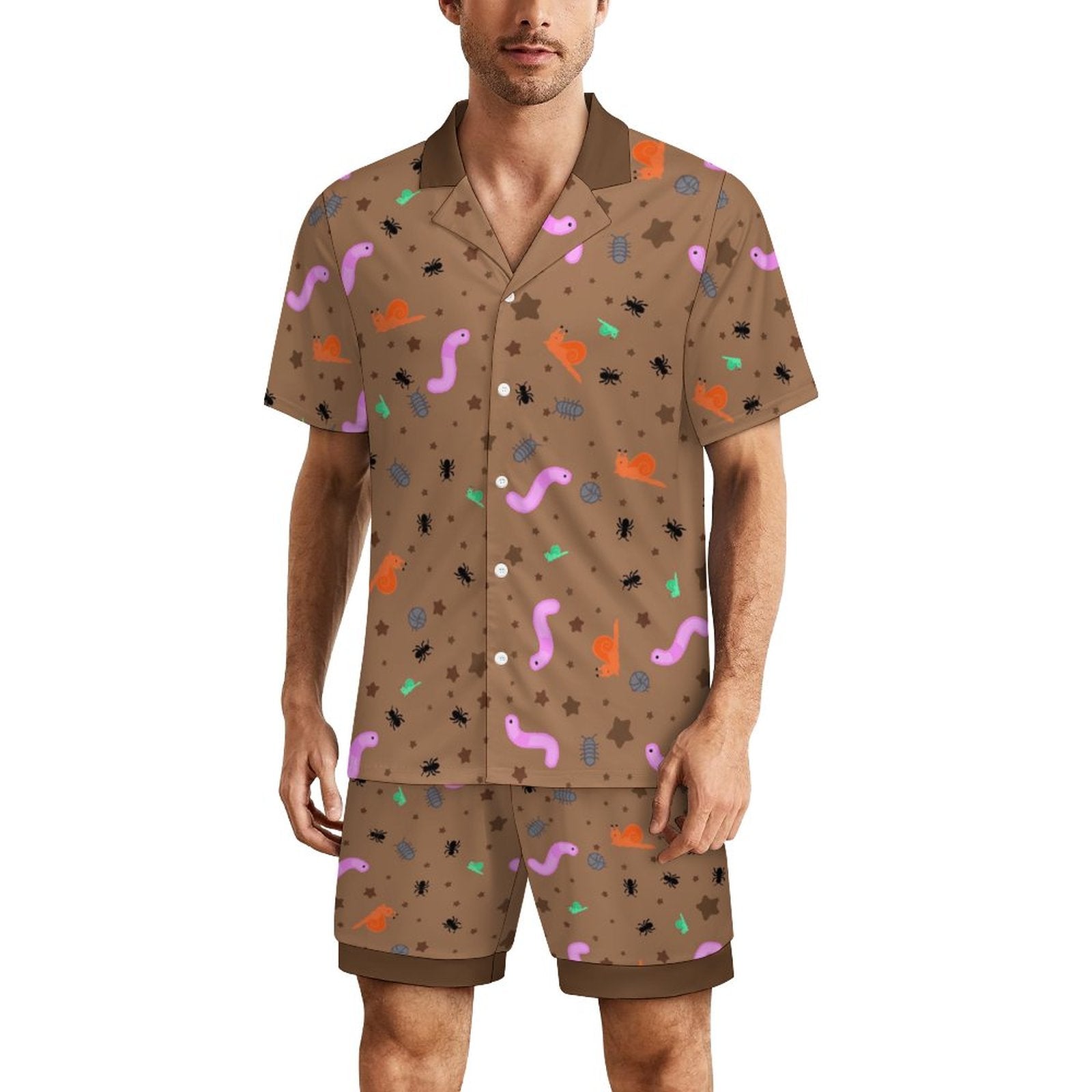 Mud Pie Midnightzzz - Men's Ice Silk Short Sleeve Pajama Set