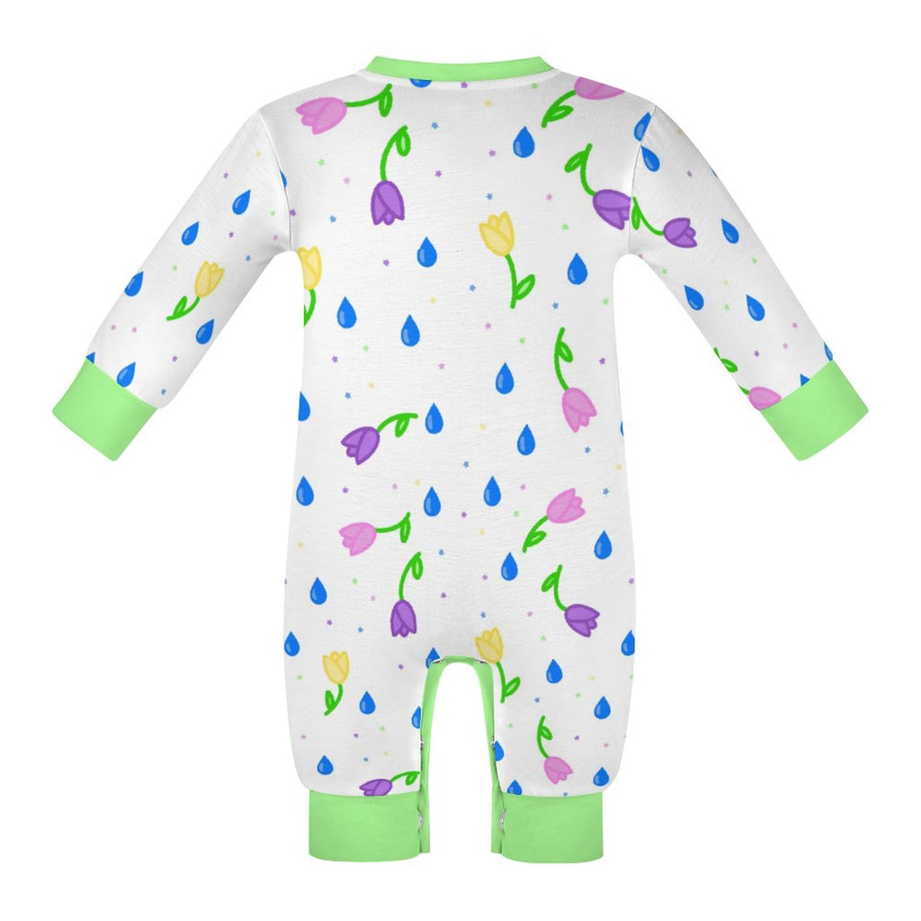 Petal Dripzzz - Long Sleeve Baby Romper