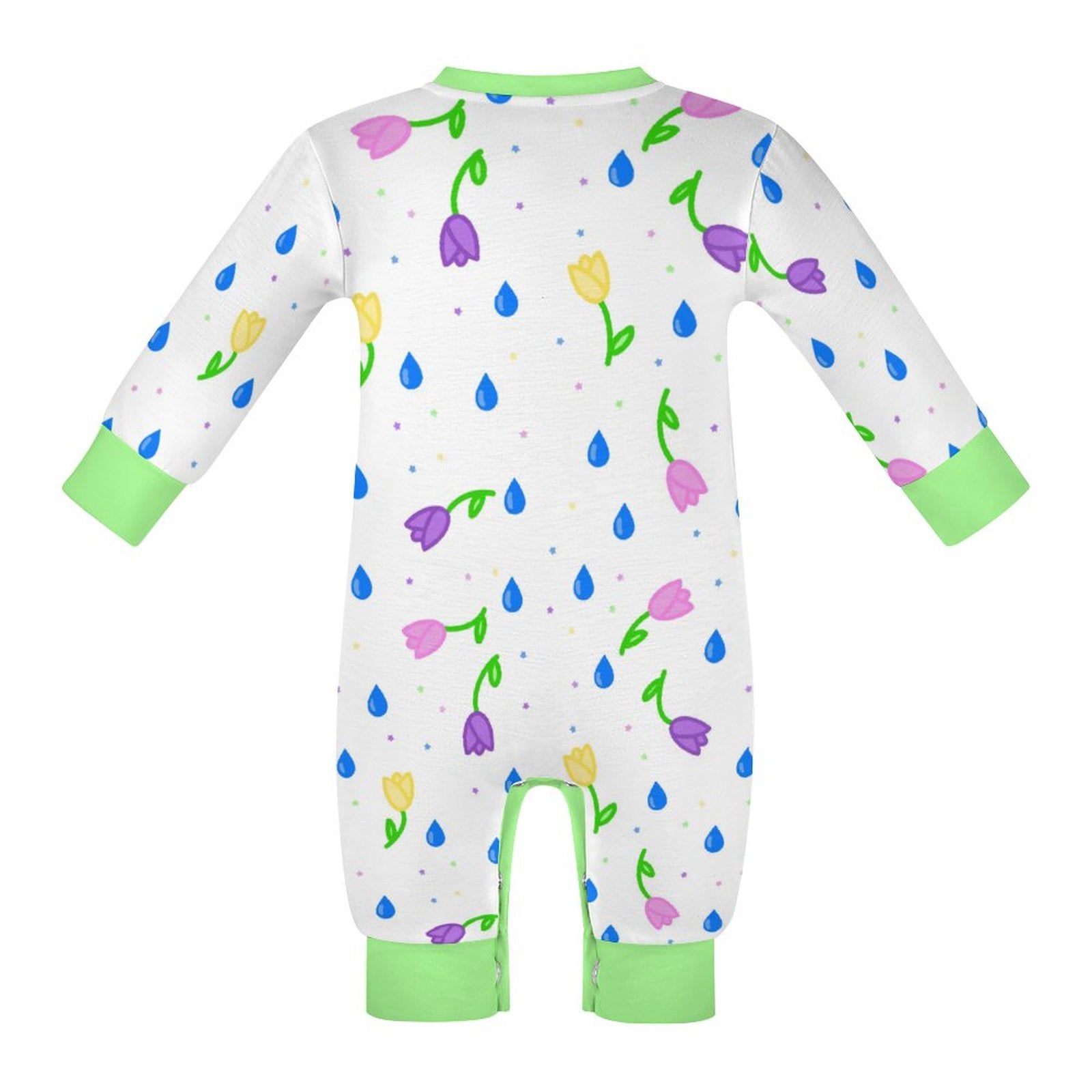 Petal Dripzzz - Long Sleeve Baby Romper