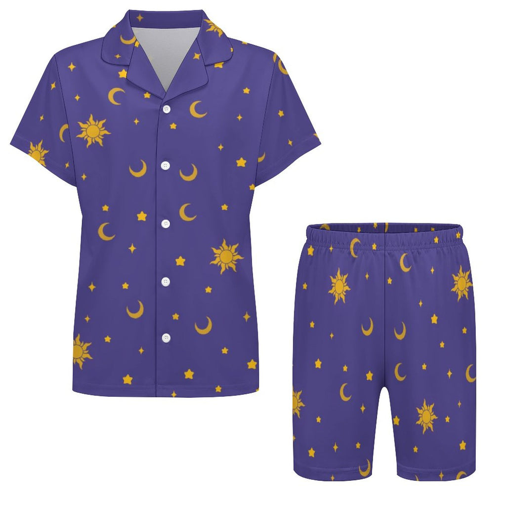 Celestial Dreams-Kids short sleeve pajama set