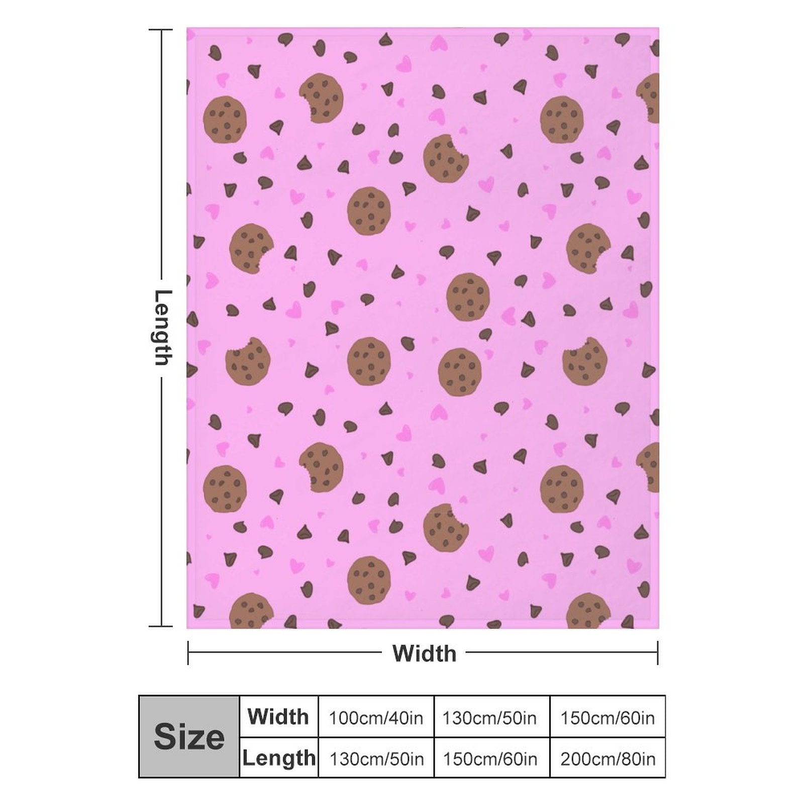 Chocolate Chip Dreams - Flannel Fleece Blanket-40"x50"