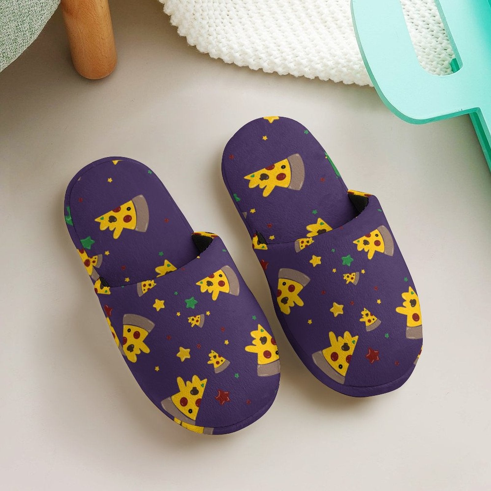 Pizzza Dreams - Children's Cotton Slippers