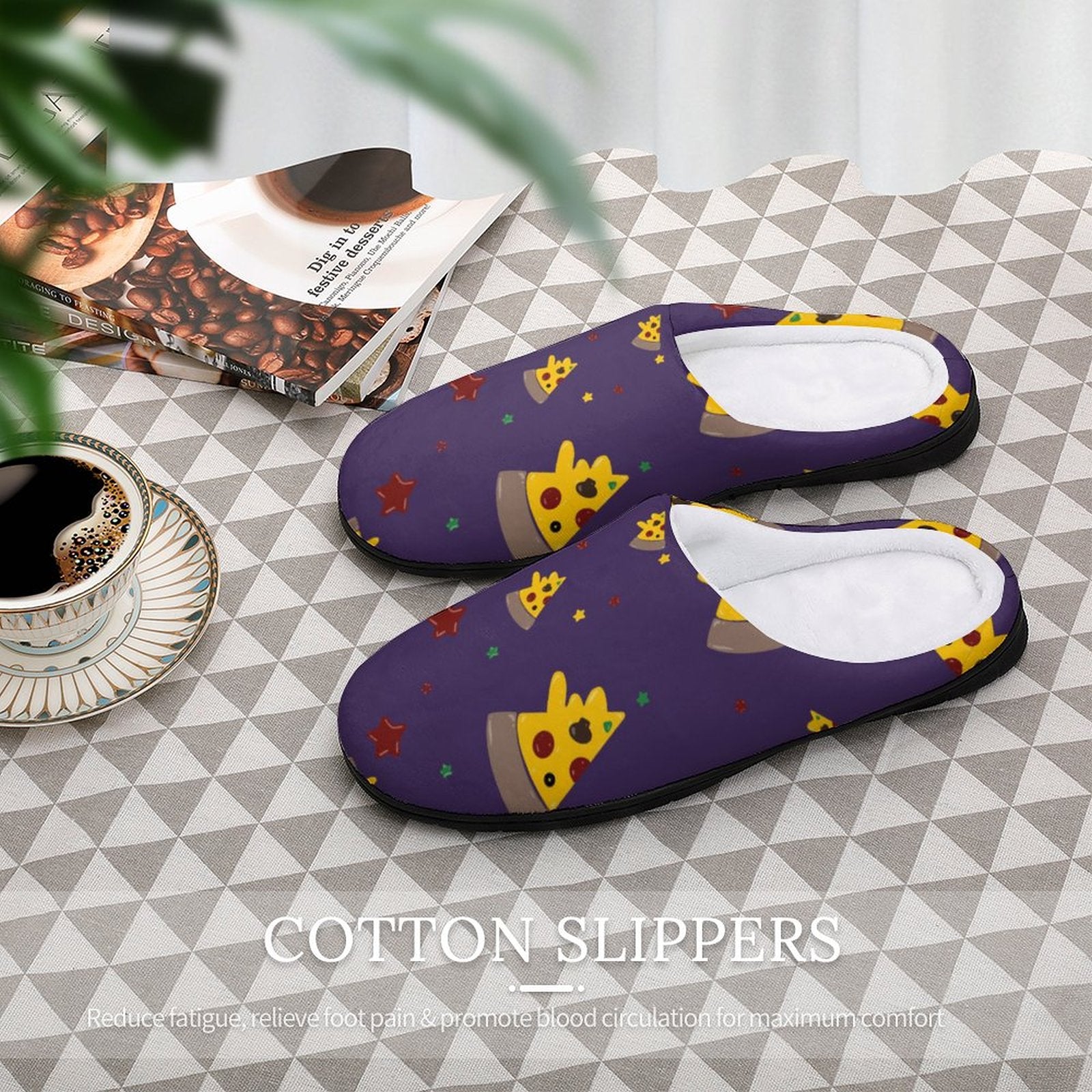 Pizzza Dreams - Women's Cotton Slippers