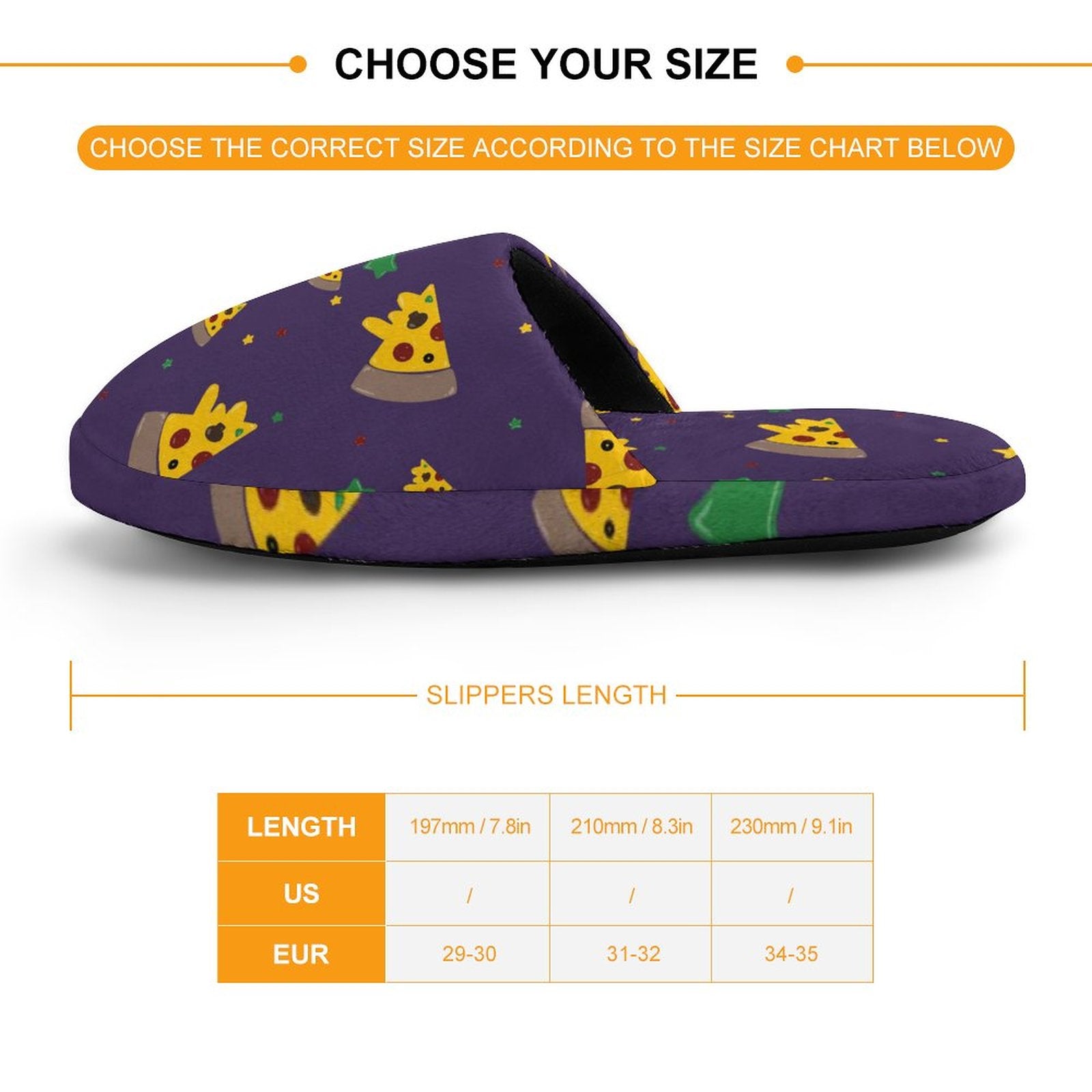 Pizzza Dreams - Children's Cotton Slippers