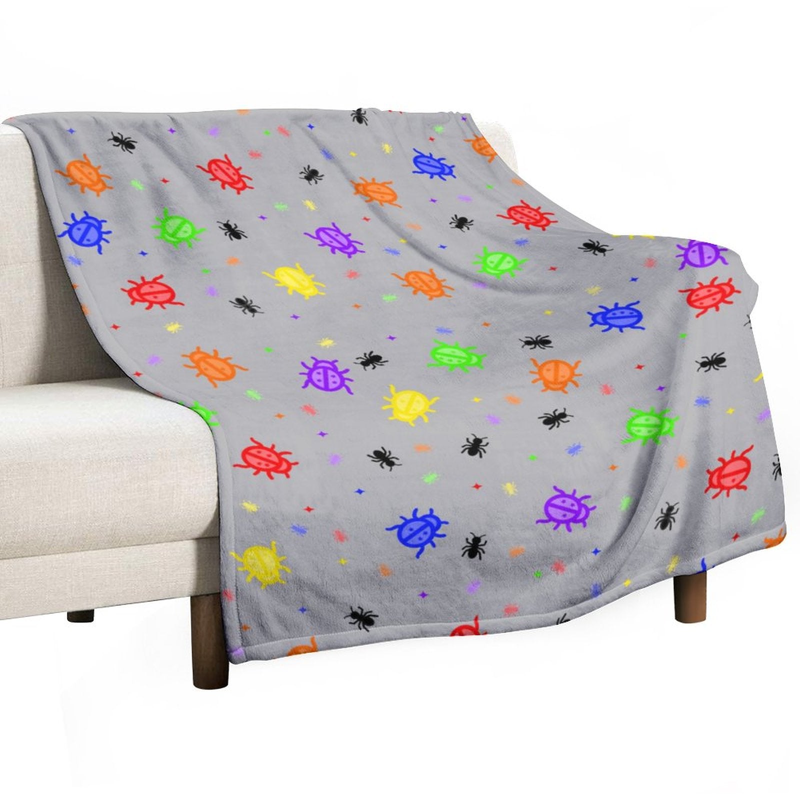 Doodle Bugzzz - Flannel Blanket-40"x50"