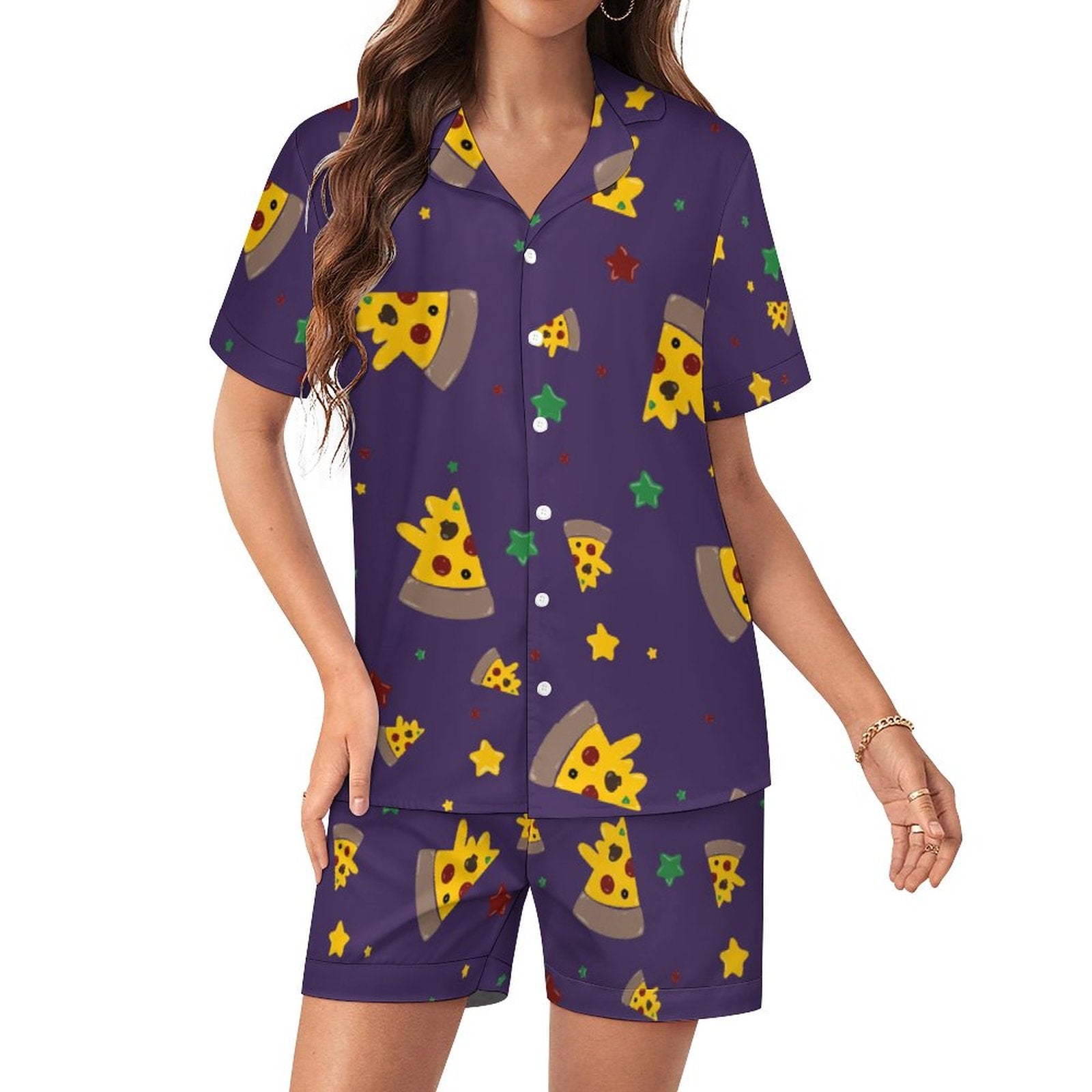 Pizzza Dreams - Women’s short sleeve pajama set