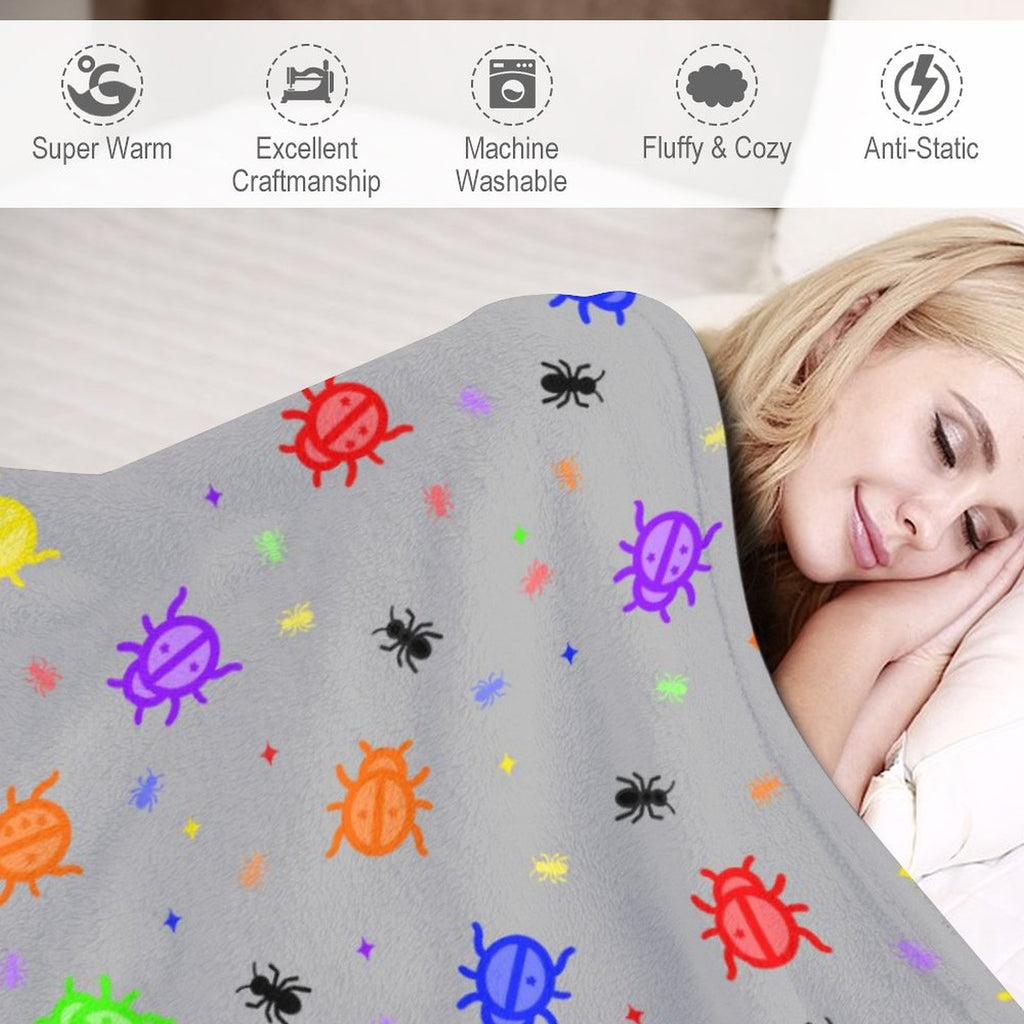 Doodle Bugzzz - Flannel Blanket-40"x50"