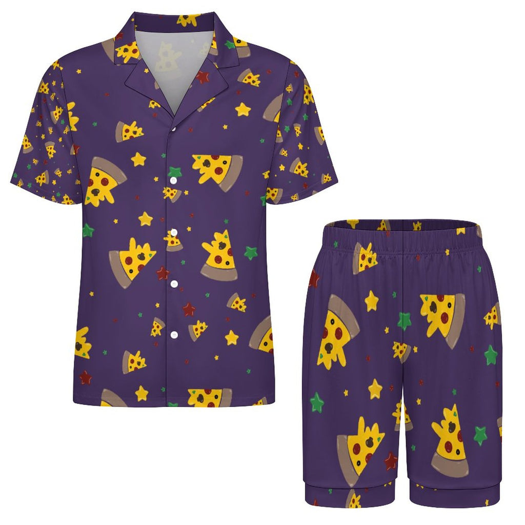 Pizzza Dreams -  Men’s short sleeve pajama set