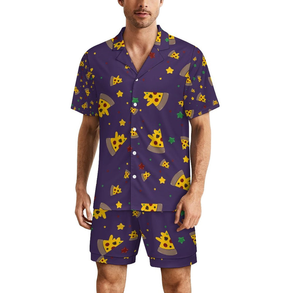 Pizzza Dreams -  Men’s short sleeve pajama set
