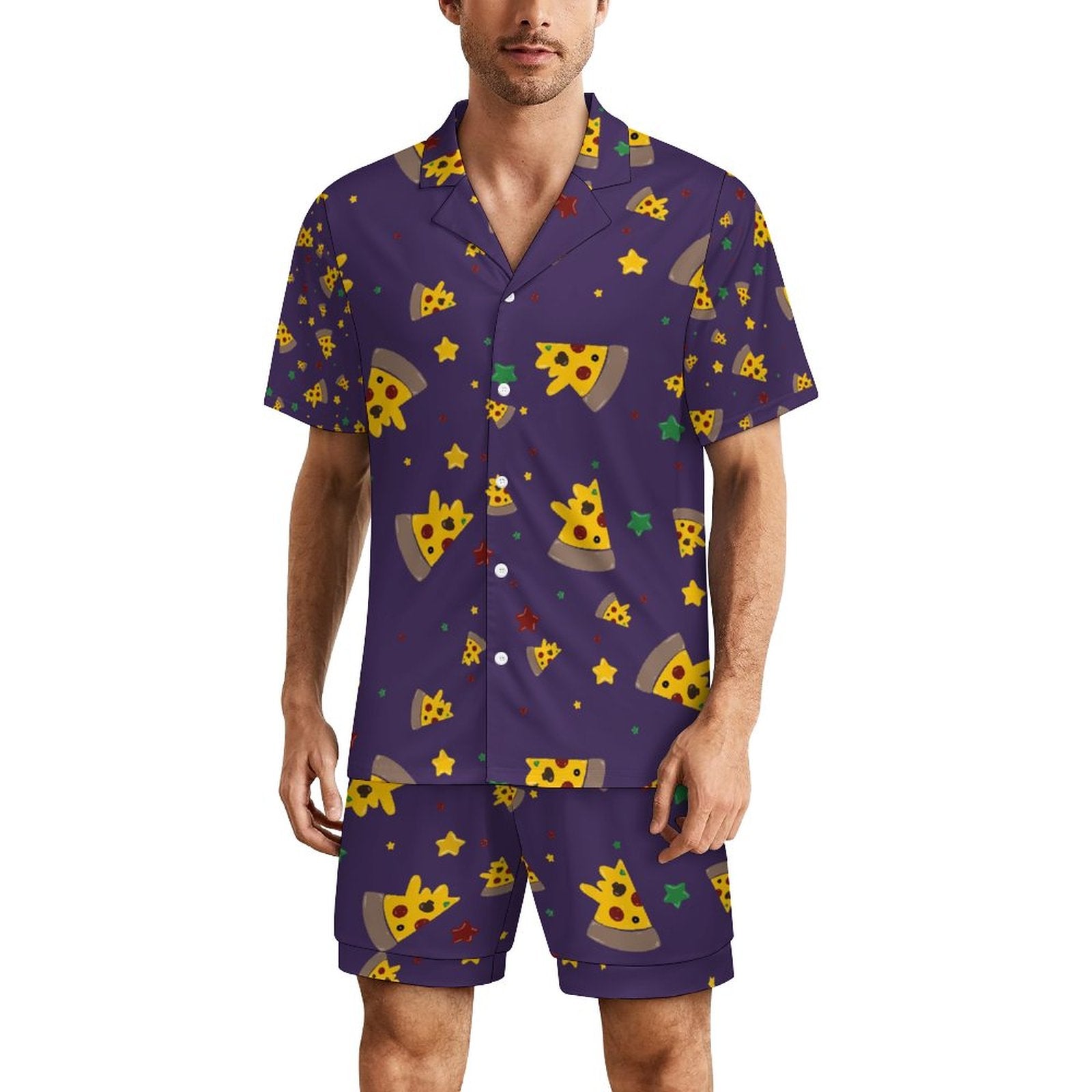 Pizzza Dreams -  Men’s short sleeve pajama set