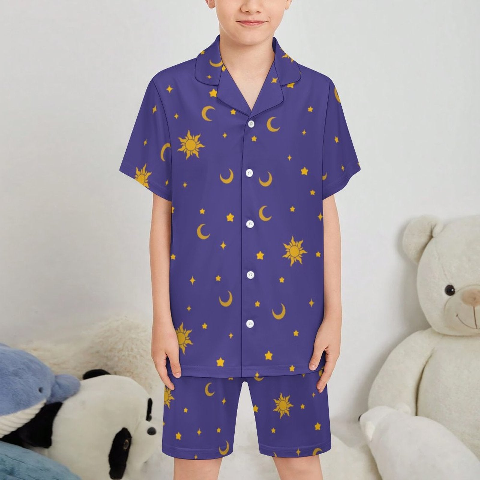 Celestial Dreams-Kids short sleeve pajama set