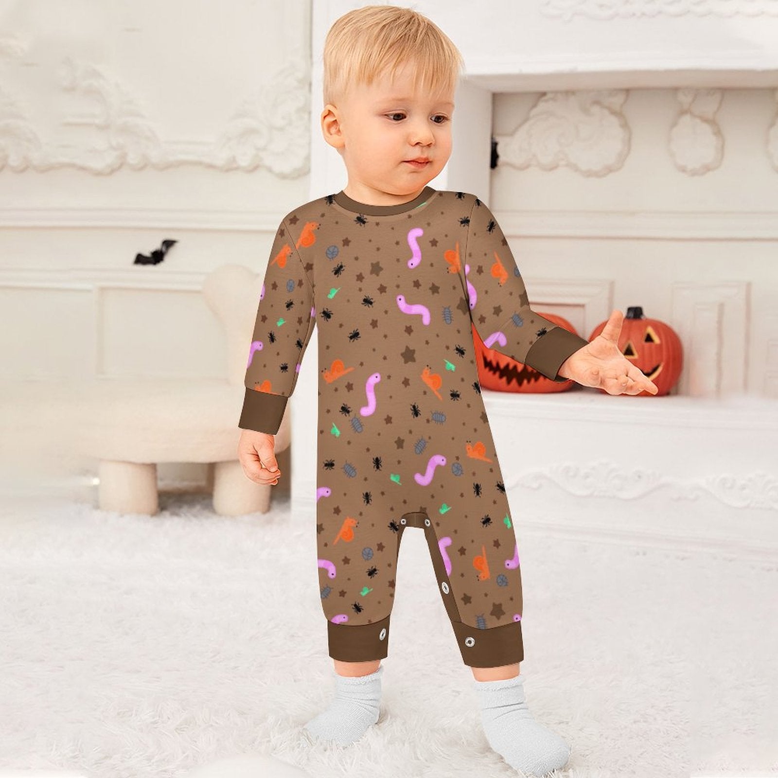Mud Pie Midnightzzz - Long Sleeve Baby Romper