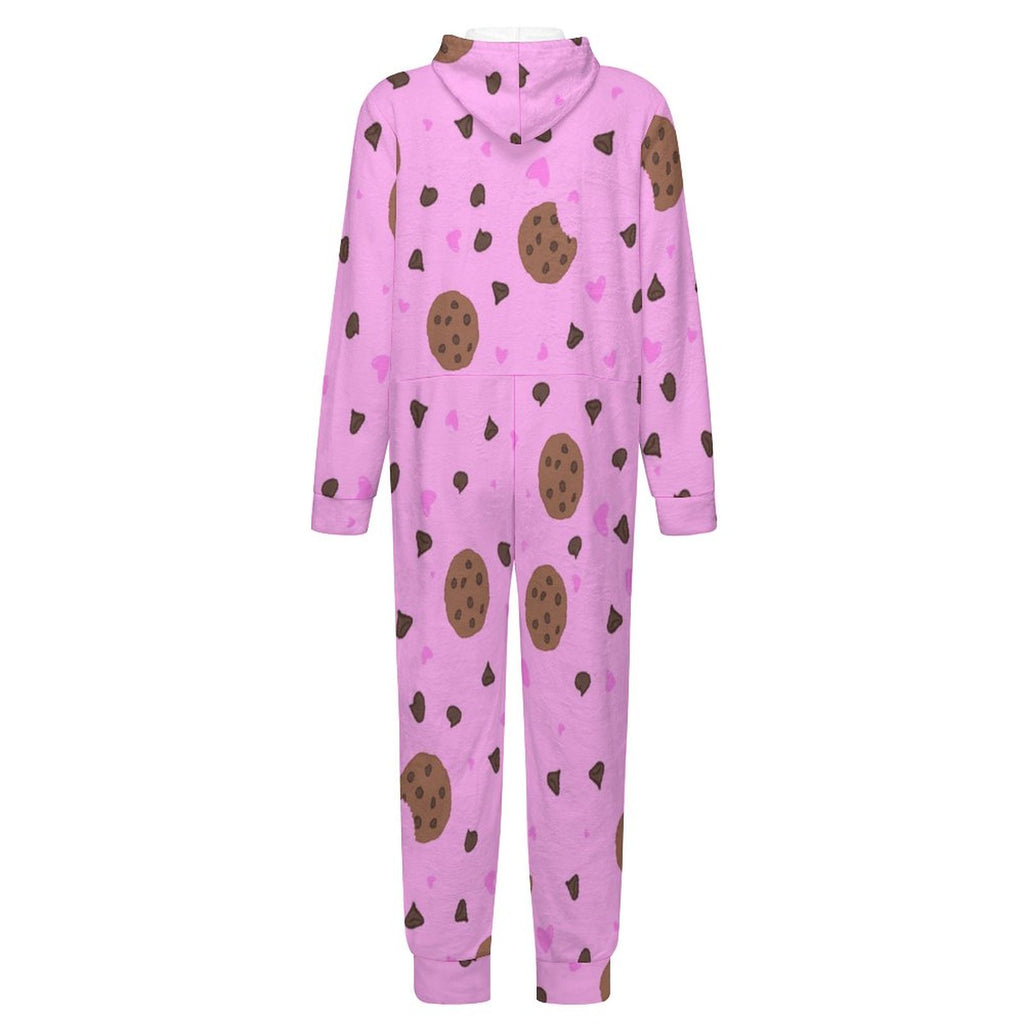Chocolate Chip Dream - Kids flannel footless zip pajamas