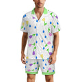 Petal Dripzzz - Men's Ice Silk Short Sleeve Pajama Set