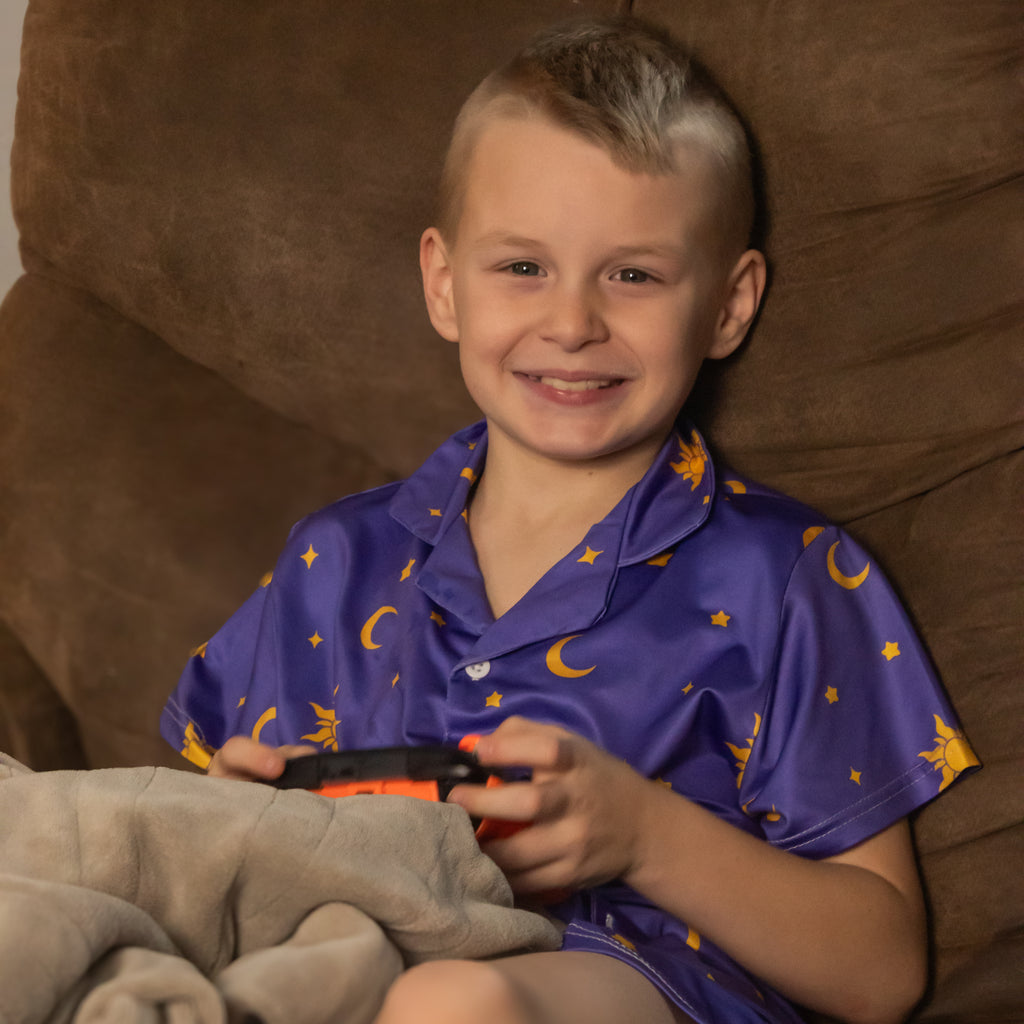Celestial Dreams-Kids short sleeve pajama set