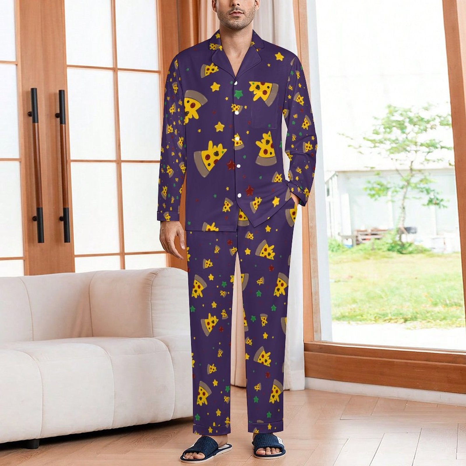 Pizzza Dreams - Men’s long sleeve pajama set