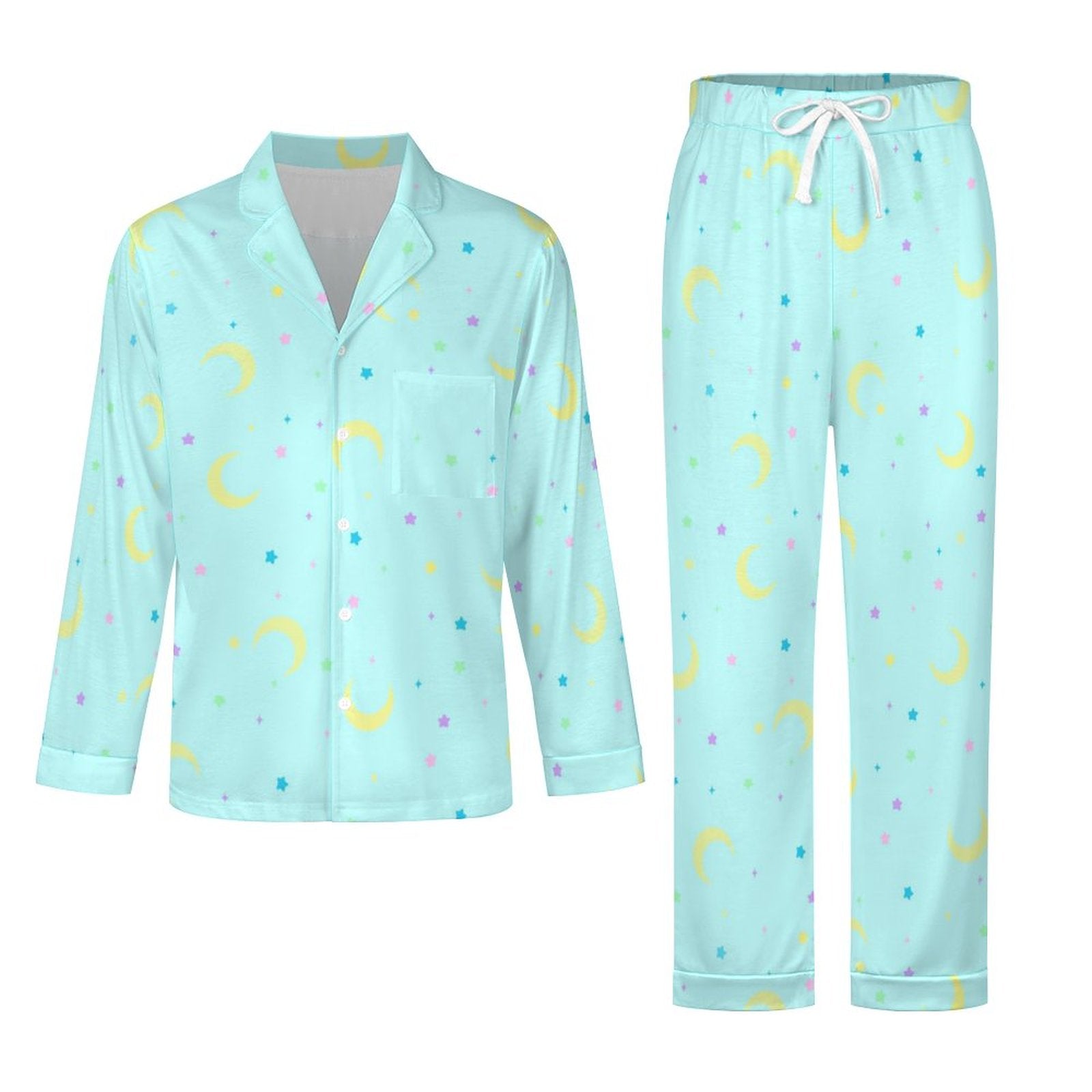 Pastel Nights - Mens long sleeve pajama set