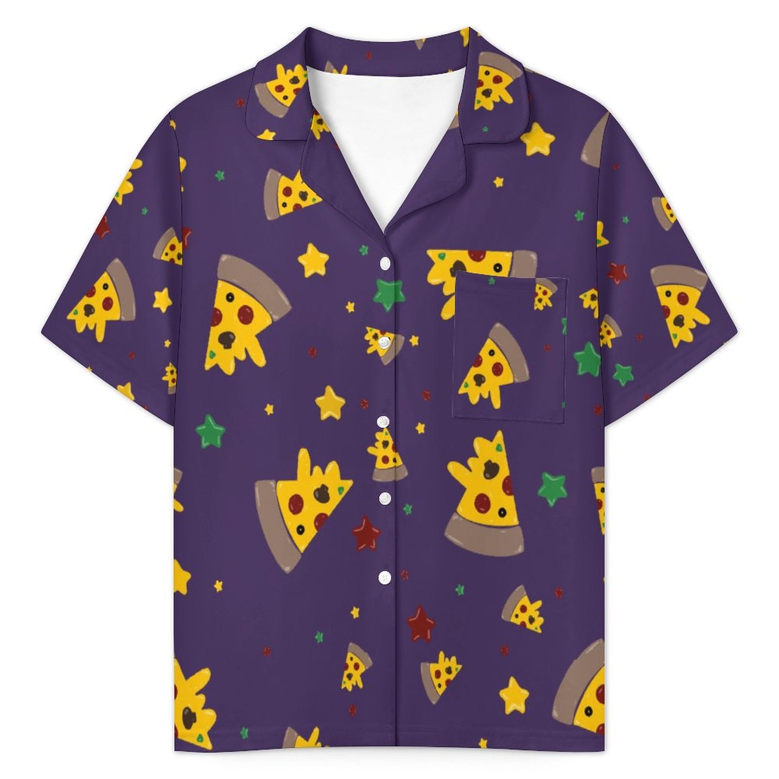 Pizzza Dreams - Women’s  Ruffled Short-Sleeve Pajama Set