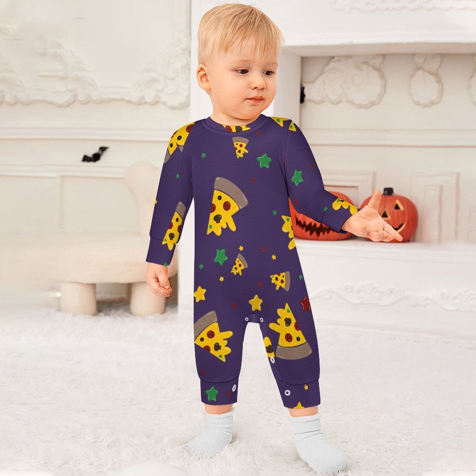 Pizzza Dreams - Long Sleeve Infant Romper