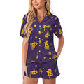 Pizzza Dreams - Women’s  Ruffled Short-Sleeve Pajama Set