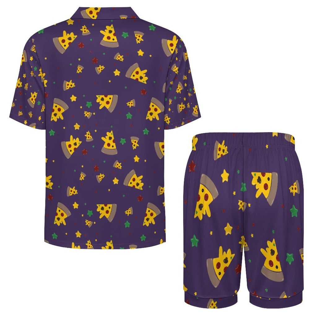 Pizzza Dreams -  Men’s short sleeve pajama set