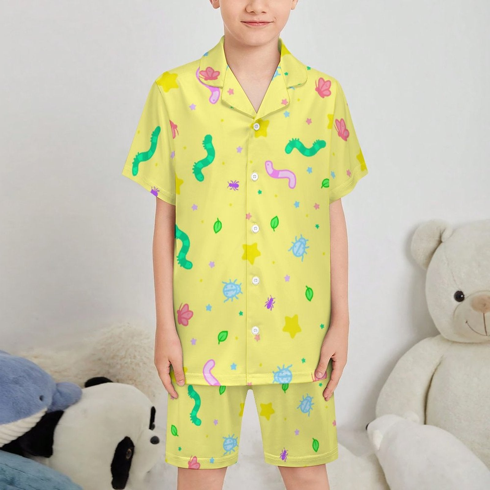 Wormy Wishezzz - Kids' short sleeve Pajama Set