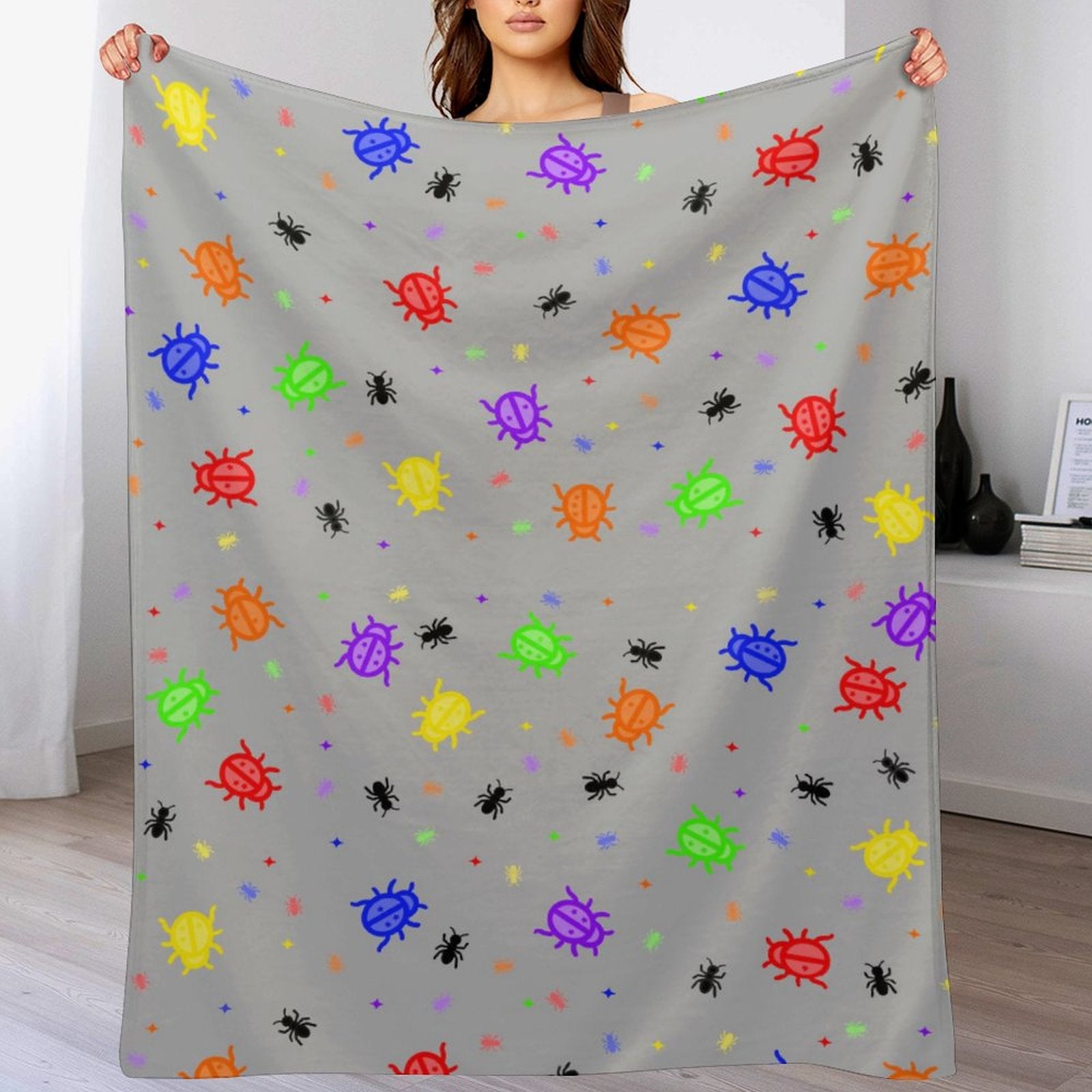 Doodle Bugzzz - Flannel Blanket-40"x50"