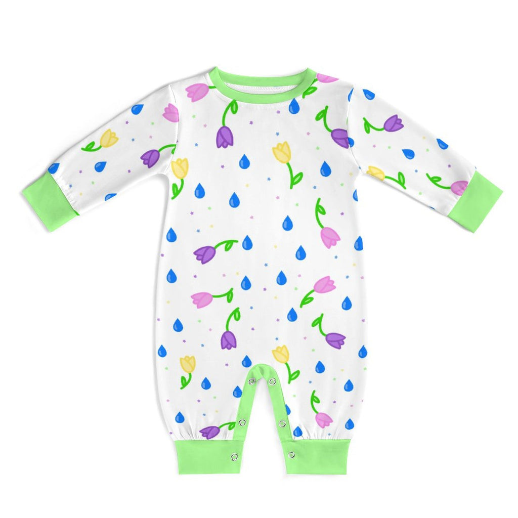 Petal Dripzzz - Long Sleeve Baby Romper
