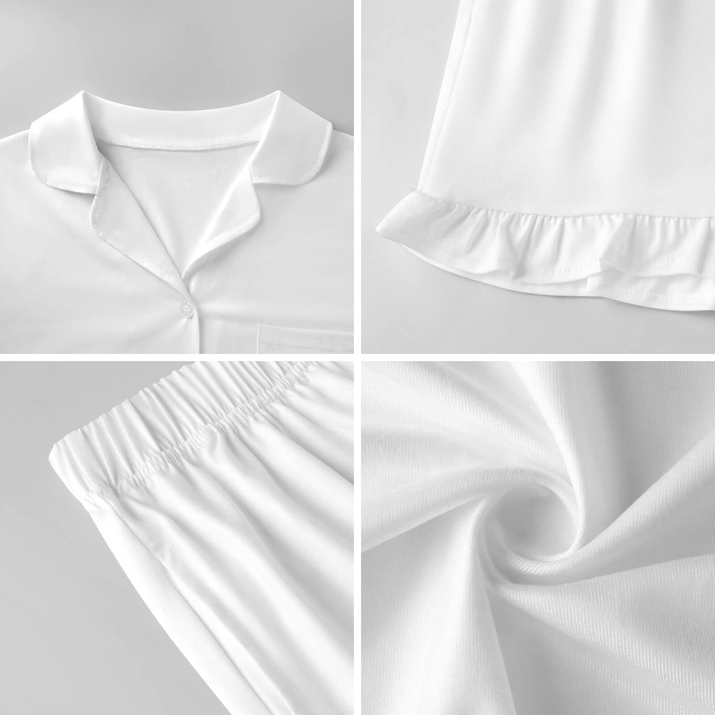 Pizzza Dreams - Women’s  Ruffled Short-Sleeve Pajama Set