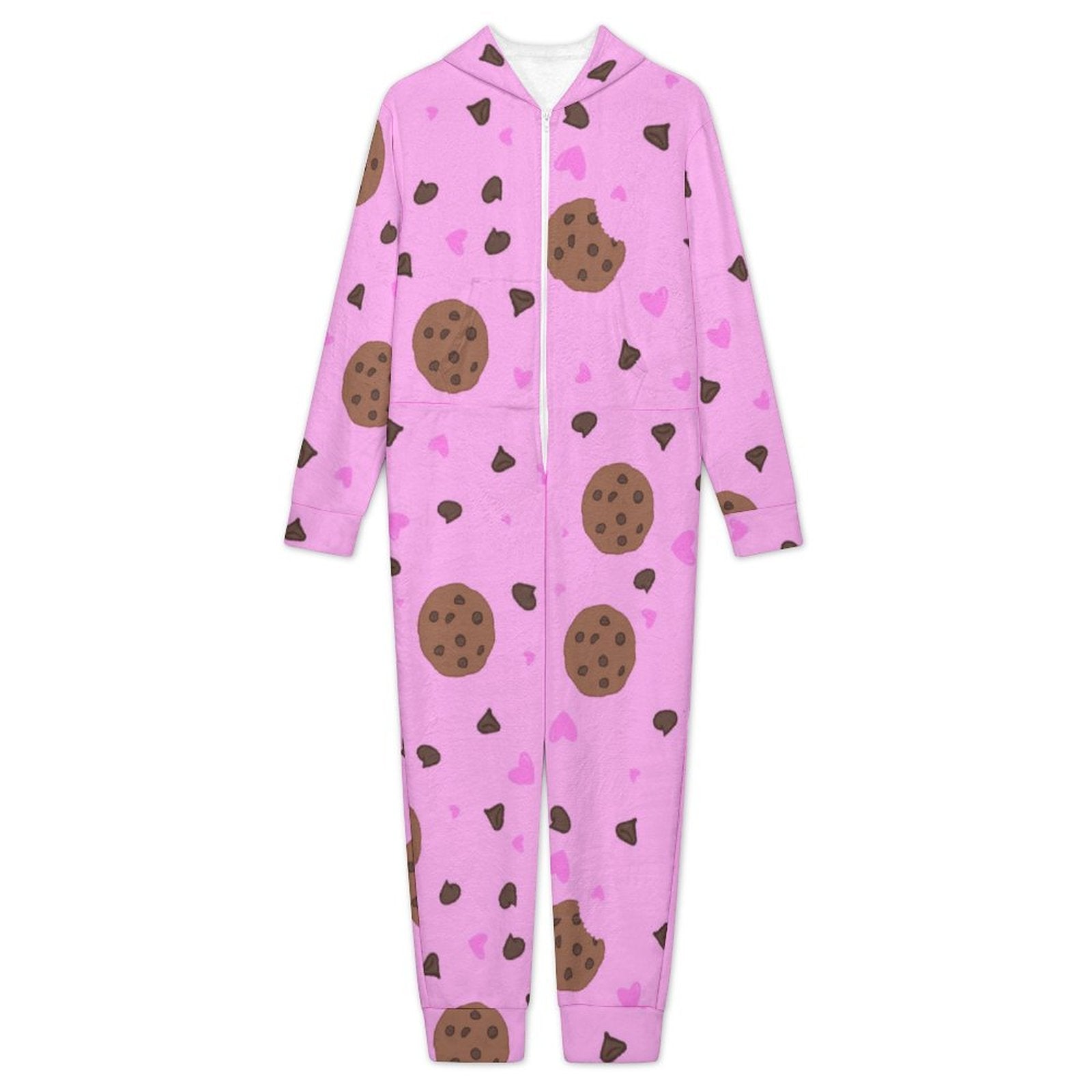 Chocolate Chip Dream - Kids flannel footless zip pajamas